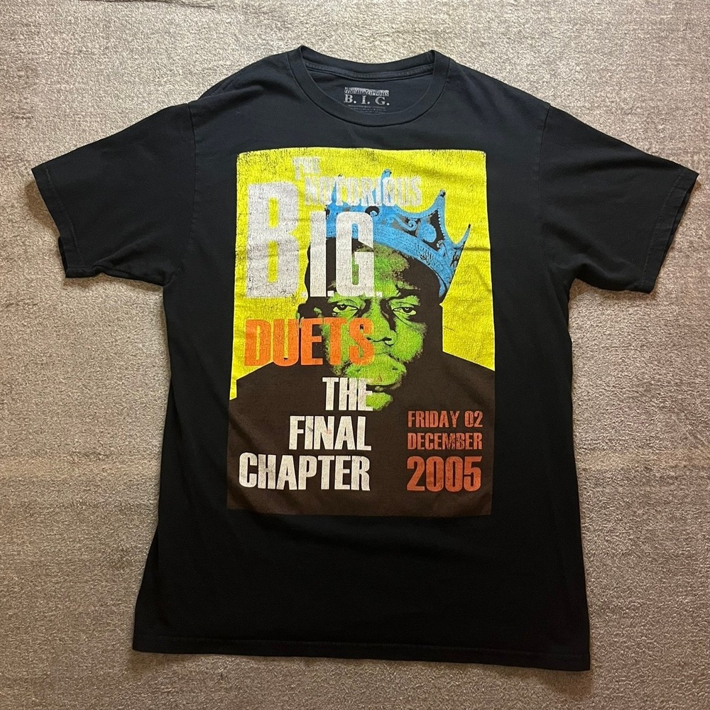 Notorious B.I.G. Duets The Final Chapter Graphic Tee size M HipHop Distressed
